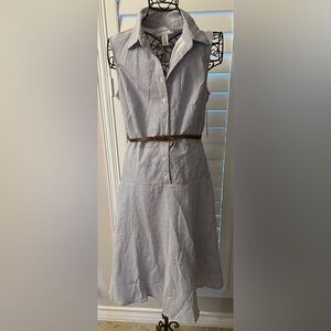 Donna Morgan Striped Belted Dress. NWT